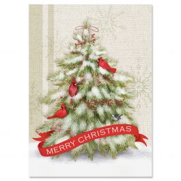 Winter Tree Christmas Cards - Personalized