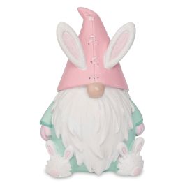 Pink Easter Bunny Gnome Figurine