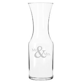 Carafe/Decanter Glass - Mr. & Mrs.