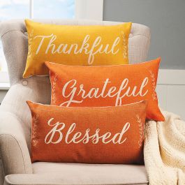 Thankful, Grateful, Blessed Pillows - Set of 3