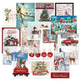 Season's Greetings Christmas Cards Value Pack - Set of 64