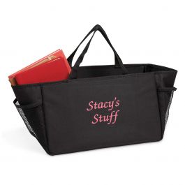 Personalized Car Console Tote - Name