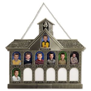 Silver Tone Personalized Schoolhouse Frame