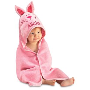 Bunny Hooded Animal Personalized Towel