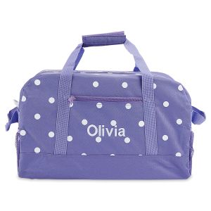 Purple with White Dots Duffel Bag