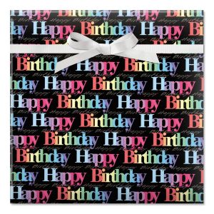 Rainbow Birthday Jumbo Rolled Gift Wrap