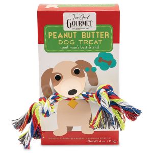 Peanut Butter Dog Treats with Rope Toy