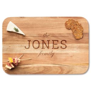 Charcuterie Modern Rounded Rectangle Acacia Board