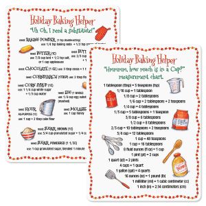 Holiday Baking Helper Magnets