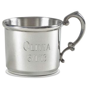 Pewter Personalized Baby Cup