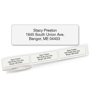 Clear Standard Rolled Return Address Labels - Roll of 250
