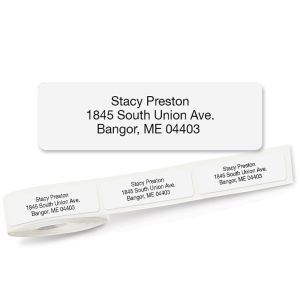 Gloss White Standard Rolled Return Address Labels - Roll of 500