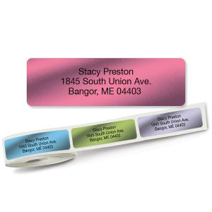 Metallic Rainbow Rolled Address Label - Roll of 500