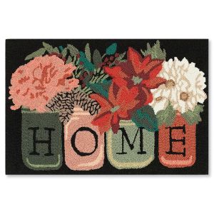 Holiday Home Black Doormat - Large