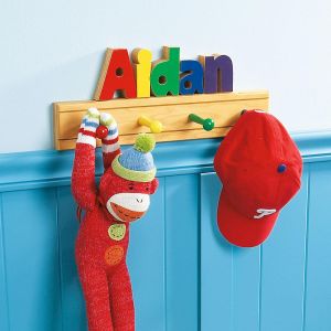 Wooden Name Clothes Rack