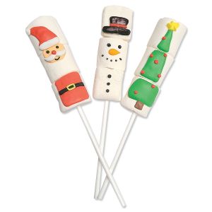 Marshmallow Holiday Lollipop Stirrers