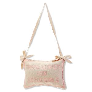 Pink Thank Heaven Pillow Door Hanger Decor