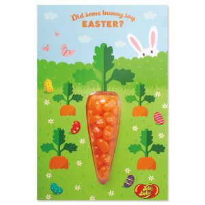 Carrot Jelly Belly® Easter Card with Candy