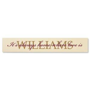 It's Always Home...Personalized Wooden Plaque