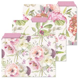 Pink Peony File Folders