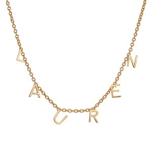 Dainty Name 14K Gold Over Sterling Choker Necklace