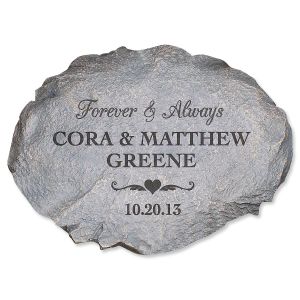 Forever and Always Personalized Garden Stone