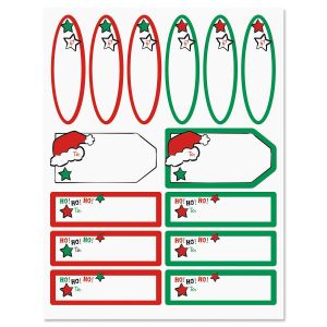 From Santa Gift Wrap To/From Labels