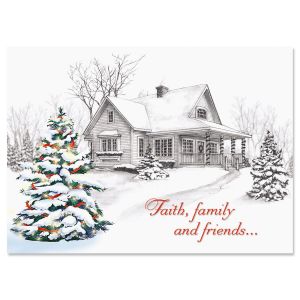 Winter Home Christmas Cards - Nonpersonalized