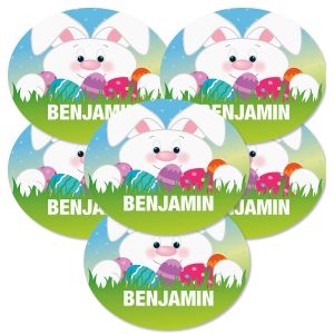 Personalized Oval Easter Stickers