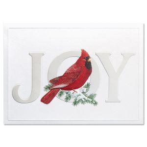 Cardinal Joy Personalized Christmas Cards