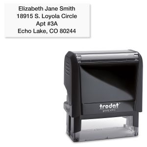 Standard Black Self-Inking Address Stamp