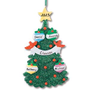 Glitter Tree Ornament-4 Names-607563B