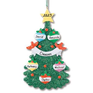 Glitter Tree Ornament-5 Names-607563C