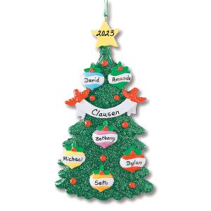 Glitter Tree Ornament-6 Names-607563D