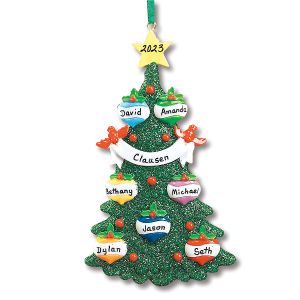 Glitter Tree Ornament-7 Names-607563E