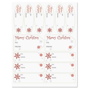 Merry Christmas Script Labels