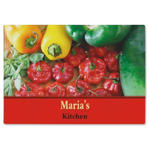 Chili Peppers Personalized Cutting Board