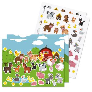 Farm Animals Background Scenes and Stickers