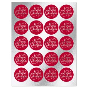 Merry Christmas Foil Seals