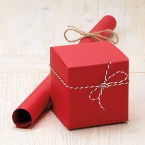 Red Kraft Jumbo Rolled Gift Wrap