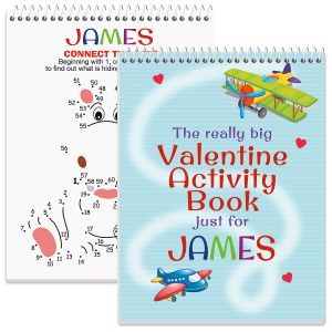 Personalized Really Big Valentine Activity Book - Boy