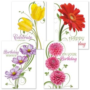 Floral Whispers Birthday Cards