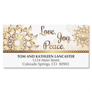 Elegant Snowflakes Deluxe Address Labels