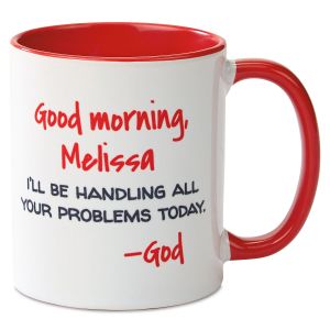 Good Morning Personalized Red Mug