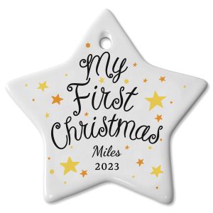 My First Christmas Ceramic Baby Personalized Christmas Ornaments
