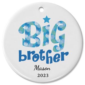 Personalized Big Brother Ceramic Christmas Ornament