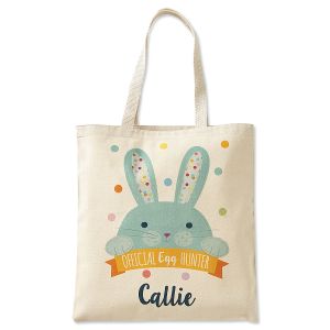 Personalized Blue Egg-Hunter Tote