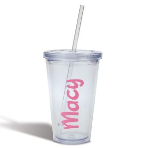 Personalized Acrylic Beverage Cup - Pink