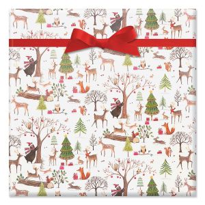 Christmas Woods Jumbo Rolled Gift Wrap