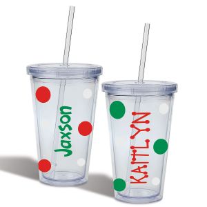Personalized Christmas Acrylic Beverage Cups